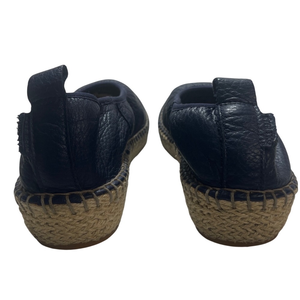 Cole Haan Pinch Weekender Navy Pebbled Leather Espadrille Flats W14365 Womens 7B - Picture 5 of 7